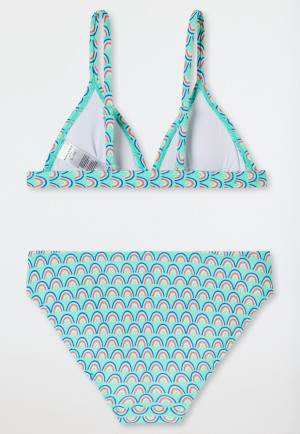 Triangel bikini set regenbogen LSF 40+ blauwgroen - Aqua