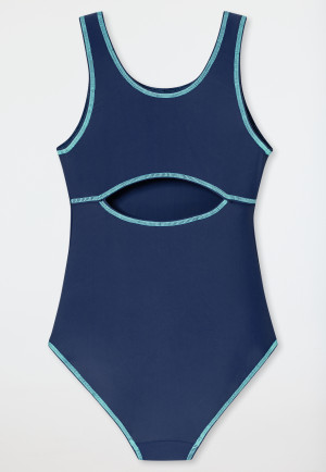 Badpak schoolsport blauw - Aqua
