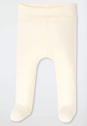 Ensemble pour nouveau-né : body croisé, pantalon, bonnet et écharpe, blanc crème - « Bébé »