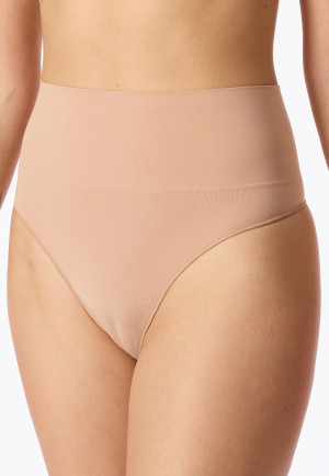 High Waist Cheeky String seamless Jersey maple - Seamless Contouring