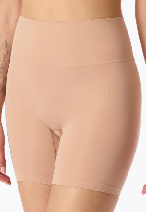 High Waist Biker Shorts seamless Jersey maple - Seamless Contouring