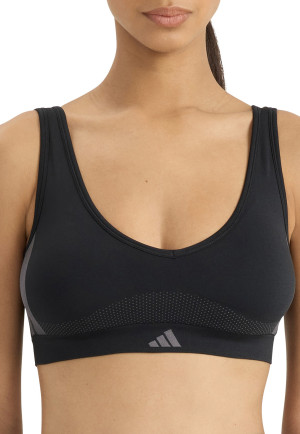 Bustier met uitneembare pads met logo Zwart - ADIDAS