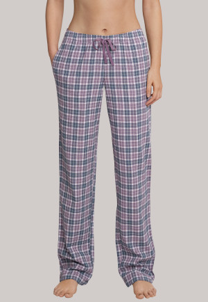 Damen Loungehose Flanell Karo - Flauschige Baumwoll-Hose Für Zuhause