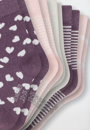 Mädchensocken 5er-Pack Herzen mehrfarbig - Legwear Kids
