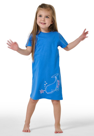 Sleep shirt short sleeve whale aquarium - Girls World