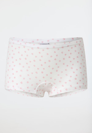 Shorts 3er-Pack Organic Punkte weiß/rosa - 95/5