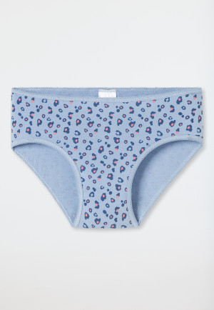 Lot de 7 culottes en coton bio taille douce coeur imprimé léopard multicolore - 95/5