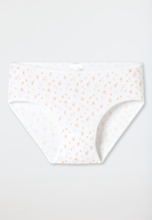 Lot de 7 culottes en coton bio taille douce coeur imprimé léopard multicolore - 95/5