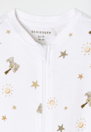 Dors-bien long avec pied nounours blanc - Bébé