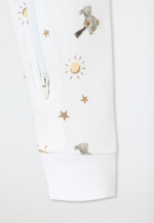 Strampler lang Teddybären weiß - Baby