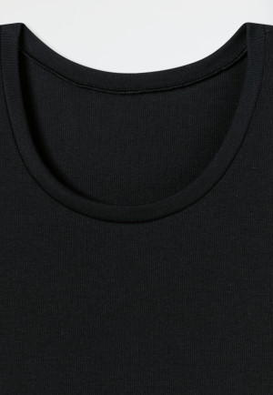 Tank top double rib black - Pure Rib