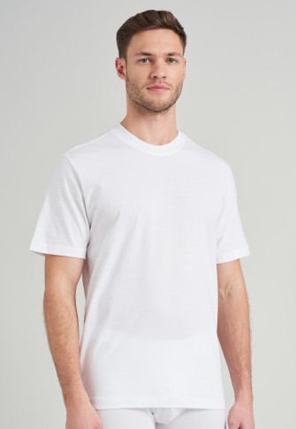 T-shirt modello americano girocollo confezione da 2 bianco - Essentials