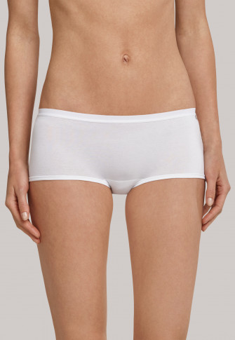 Schiesser Cotton Essentials Doppelripp shorts 5-9 blanc nouveau