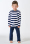 Schlafanzug lang unisex Streifen admiral - SCHIESSER 150 Years