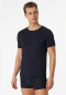 T-shirt met korte mouwen, jersey, elastisch, ronde hals, blauwzwart - Long Life Soft