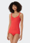 Débardeur côtelé à bretelles spaghetti côte rouge clair - Personal Fit Rippe