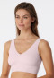 Bustier in microfibra con imbottiture removibili, rosa tenue - Invisible Soft