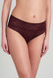 High-waisted panty all-over lace burgundy - Feminine Lace