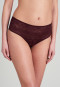 Slip taille haute en dentelle intégrale bordeaux - Feminine Lace