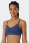 Bustier herausnehmbare Cups Spitze blau - Seamless Recycled Rib