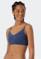 Zachte beha zonder beugel uitneembare cups kant blauw - Seamless Recycled Rib
