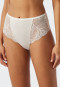 High-waisted thong lace lurex off-white - Glam Lace