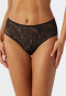 High-waisted panty lace lurex black - Glam Lace