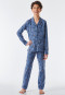 Pyjama lang Organic Cotton Knopfleiste Hund Skateboard blau - Pyjama Story