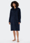 Bathrobe teddy fleece dark blue - Essentials