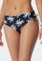 Midi-bikinislip zijkanten verstelbare hoogte koraal met donkerblauw patroon - Mix & Match Coral Life