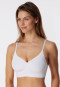 Bustier microfiber removable pads white - Invisible Soft