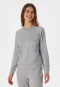 Felpa a maniche lunghe in tessuto Interlock, grigio screziato - Mix+Relax
