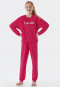 Pajamas long sweat fabric organic cotton cuffs donut pink - Teens Nightwear