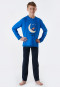 Long Pajamas Organic Cotton Astronaut royal blue - Teens Nightwear