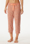 Loungehose 3/4-lang Modal Blumenprint pfirsich - Mix+Relax