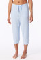 Loungehose 3/4-lang Blumen Leoparden hellblau - Mix+Relax