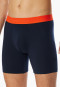 Long-Shorts 2er-Pack Organic Cotton Webgummibund mehrfarbig - 95/5