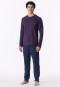 Lange pyjama in auberginekleur met patroon - Casual Essentials