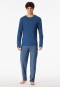 Pyjama long bleu marine imprimé - Casual Essentials