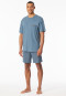 Schlafanzug kurz Organic Cotton Karos graphit - Comfort Nightwear