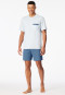 Pyjama court imprimé bleu clair - Comfort Nightwear