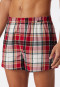 Boxershorts 2er-Pack Flanell uni kariert mehrfarbig - X-Mas