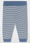 Babyset 2-teilig Feinripp Kurzarmbody Hose Palme hellblau - Natural Love