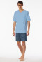 Short pyjamas V-neck chest pocket Air patterned - Comfort Essentials