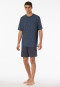 Short pyjamas with graphite patterned chest pocket - Comfort Essentials