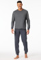 Pyjama lange borstzak donkergrijs patroon - Comfort Essentials