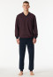 Pyjamas long cuffs red-brown patterned - Comfort Nightwear