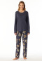 Pyjama long Fleurs graphite - Comfort Nightwear