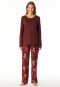 Lange pyjama wijnrood - Comfort Nightwear