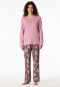Schlafanzug lang Blumen rosenholz - Comfort Nightwear